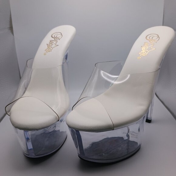 PLEASER ASPIRE SLIDES WITH CLEAR PLATFORM - Picture 1 of 2